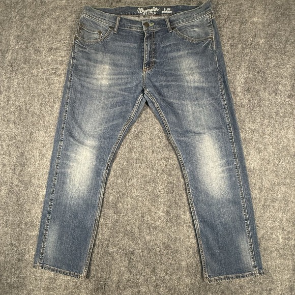 Wrangler Other - Wrangler Retro Slim Straight Jeans Men 36x30 Medium Wash Blue Denim Western